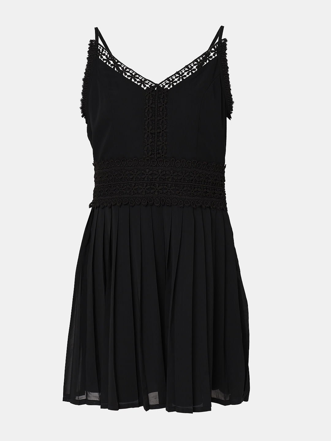 Black Strappy Lace Dress