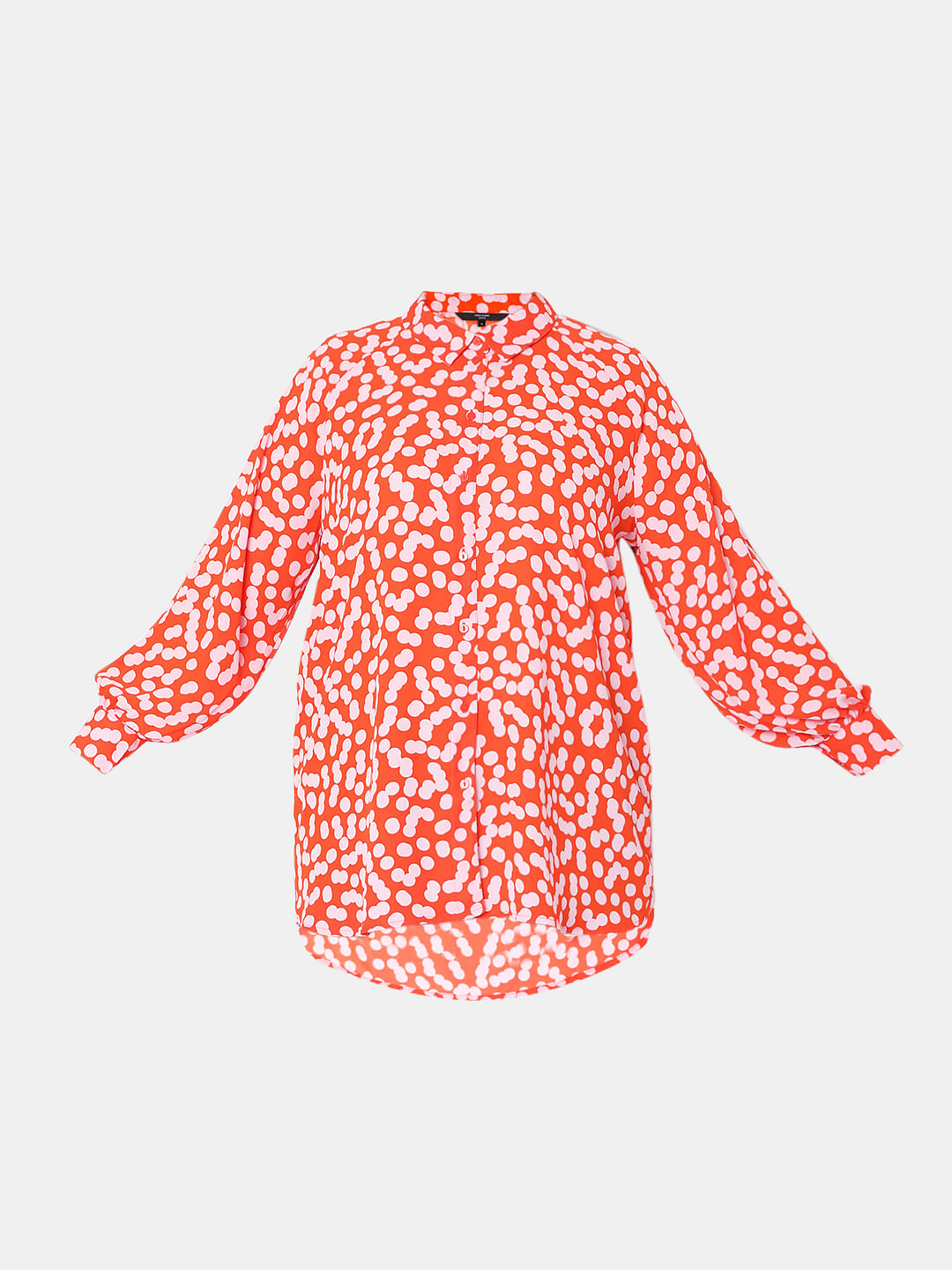 Curve Coral Polka Shirt