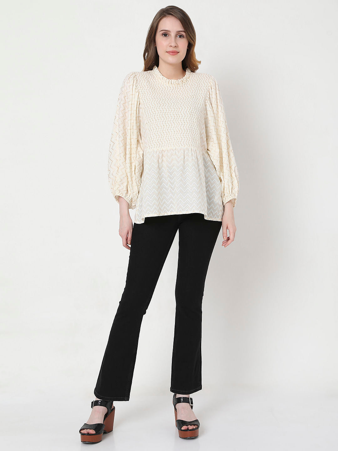 Off-White Chevron Print Top