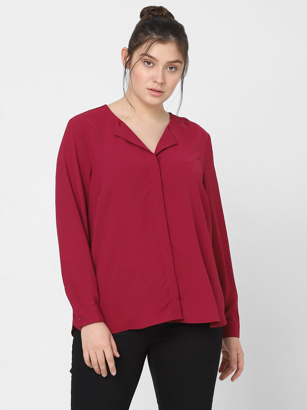 Beet Red Full Sleeves Top