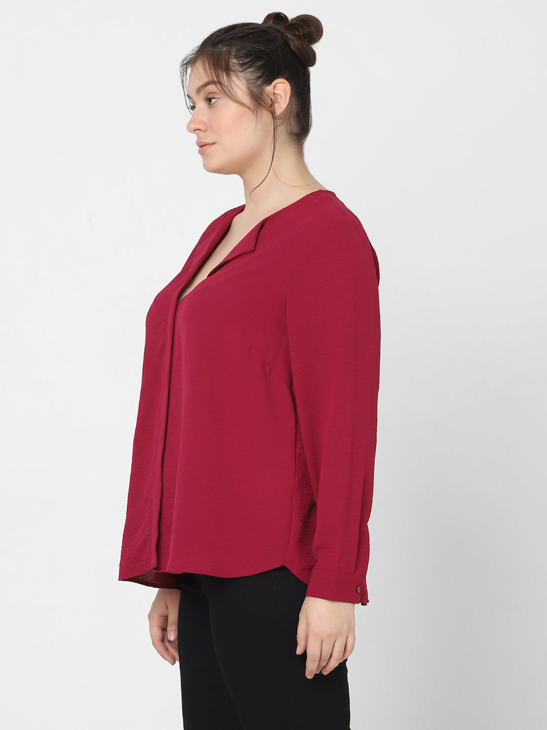Beet Red Full Sleeves Top