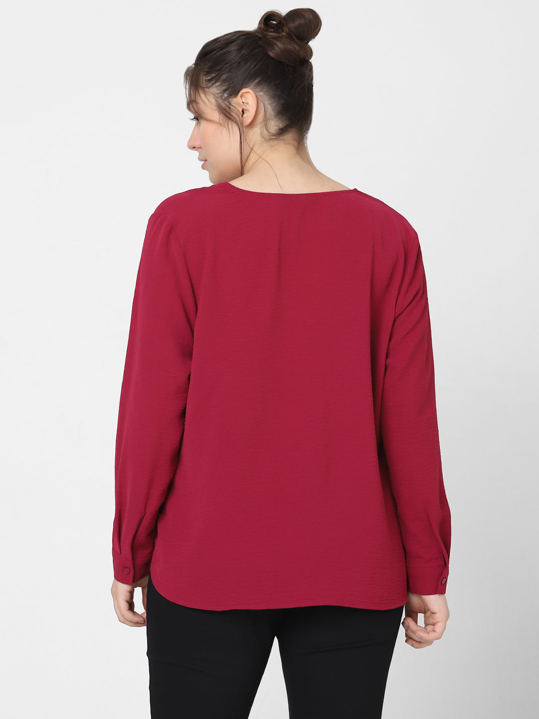 Beet Red Full Sleeves Top