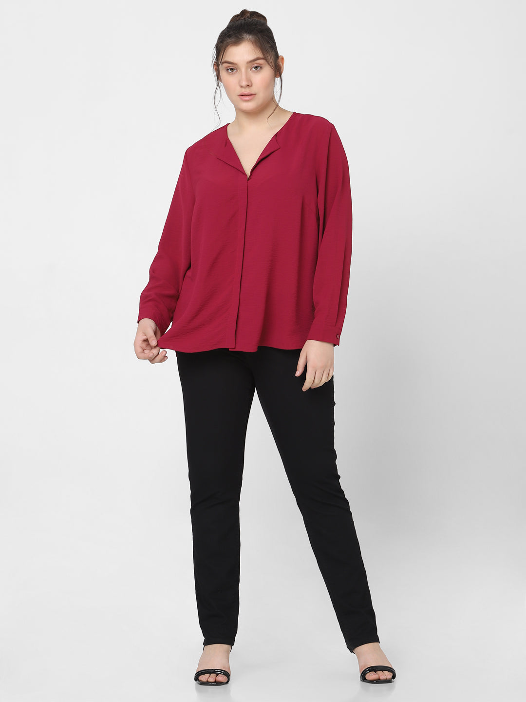 Beet Red Full Sleeves Top