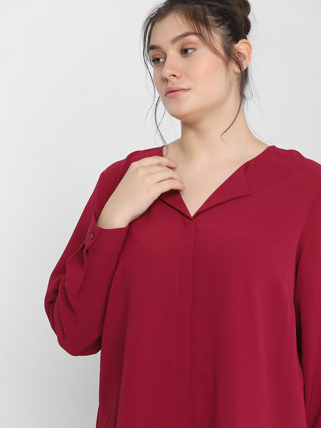 Beet Red Full Sleeves Top