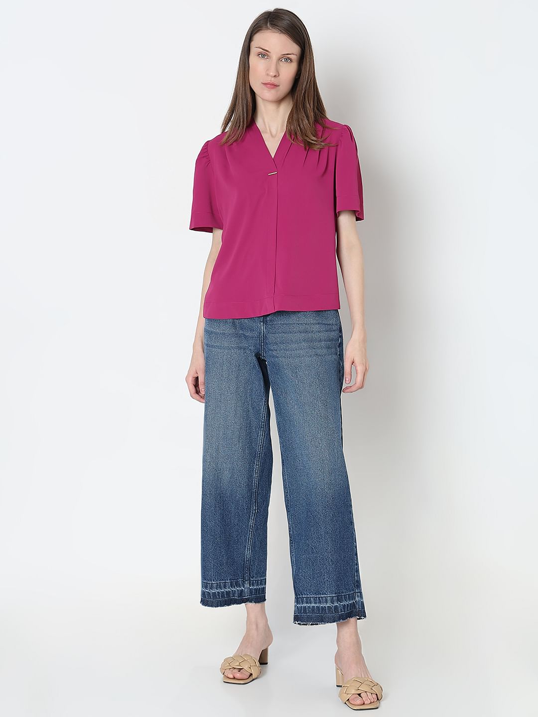 Deep Orchid V-Neck Top