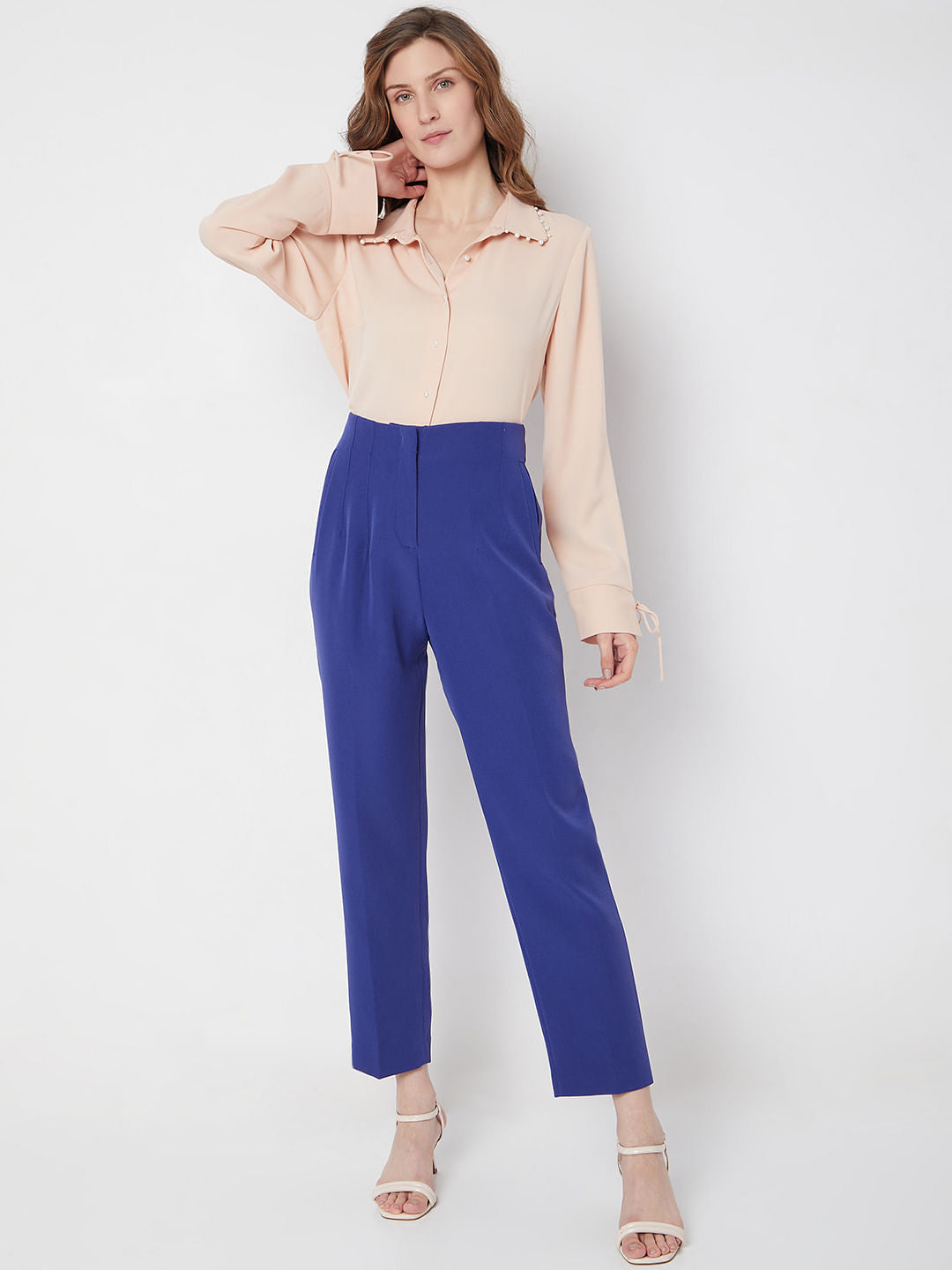 Dark Blue High Rise Pants