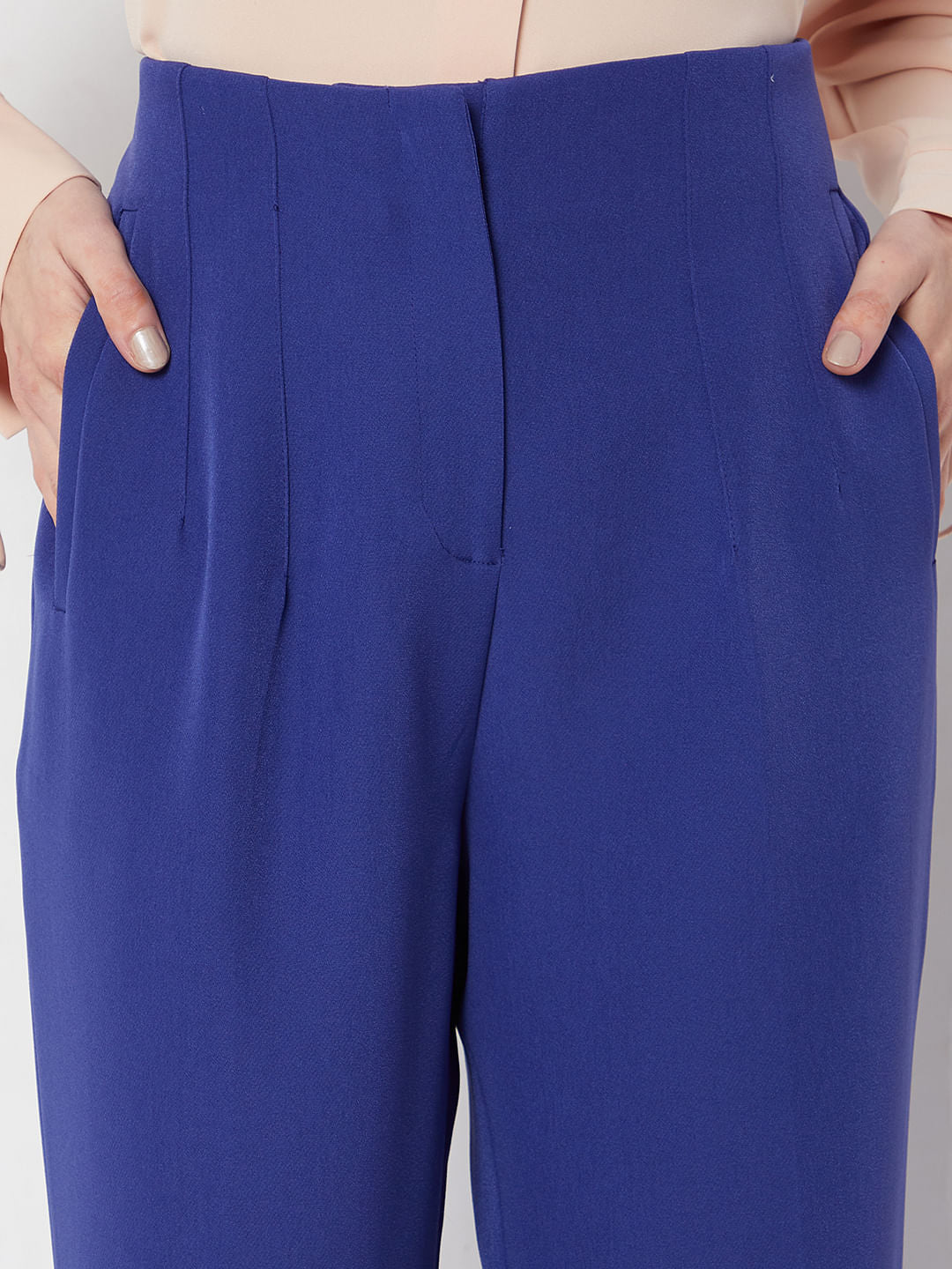 Dark Blue High Rise Pants