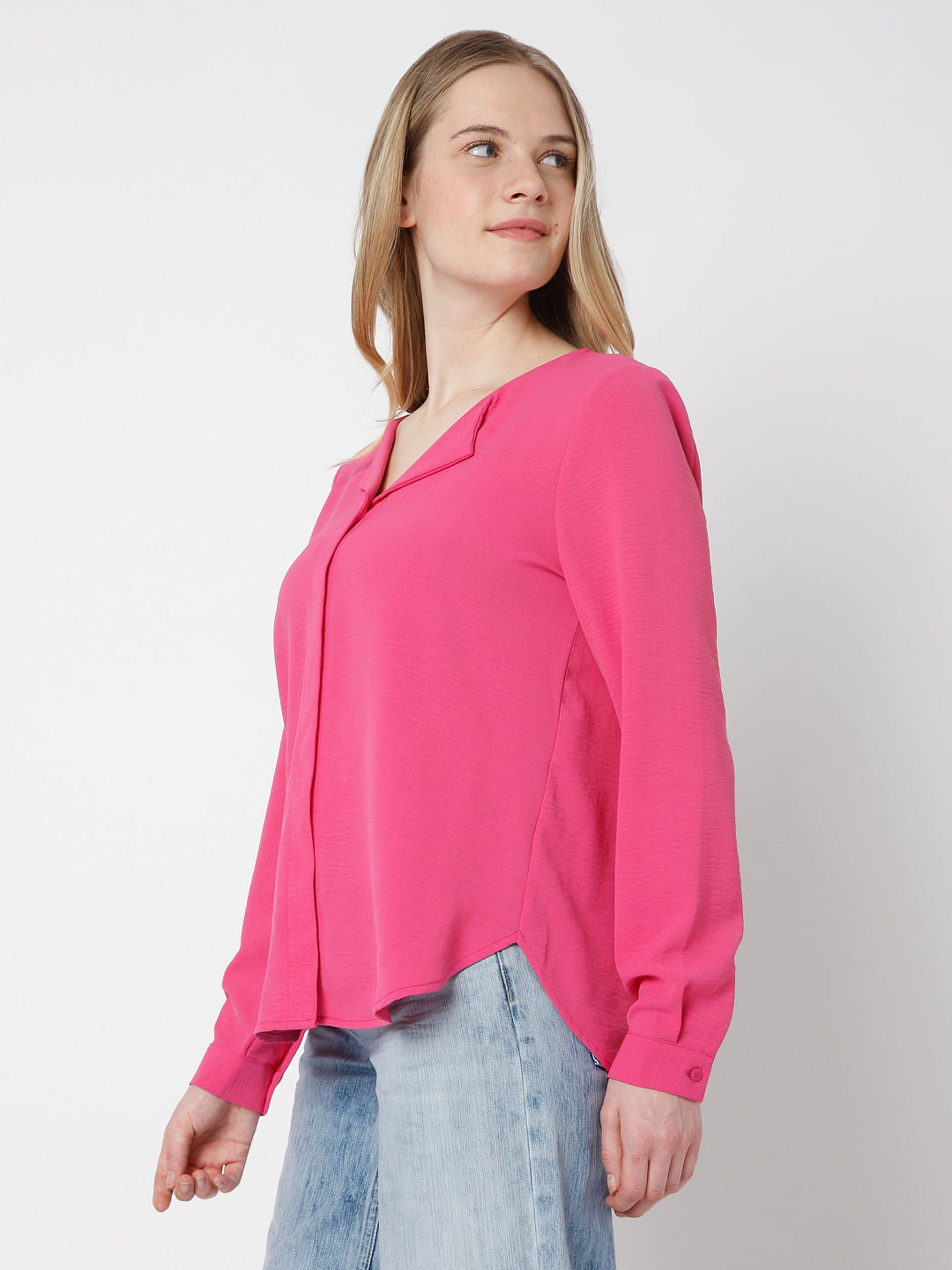 Pink Textured Shirt