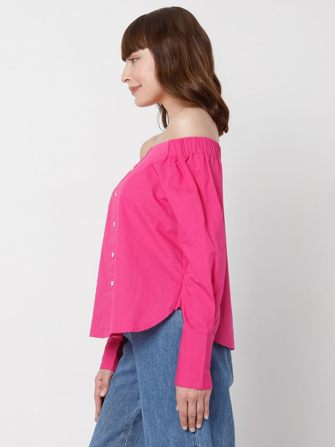 Pink Off Shoulder Top