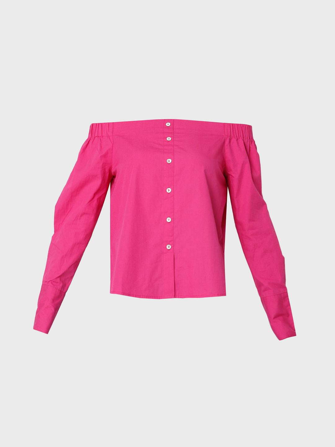 Pink Off Shoulder Top
