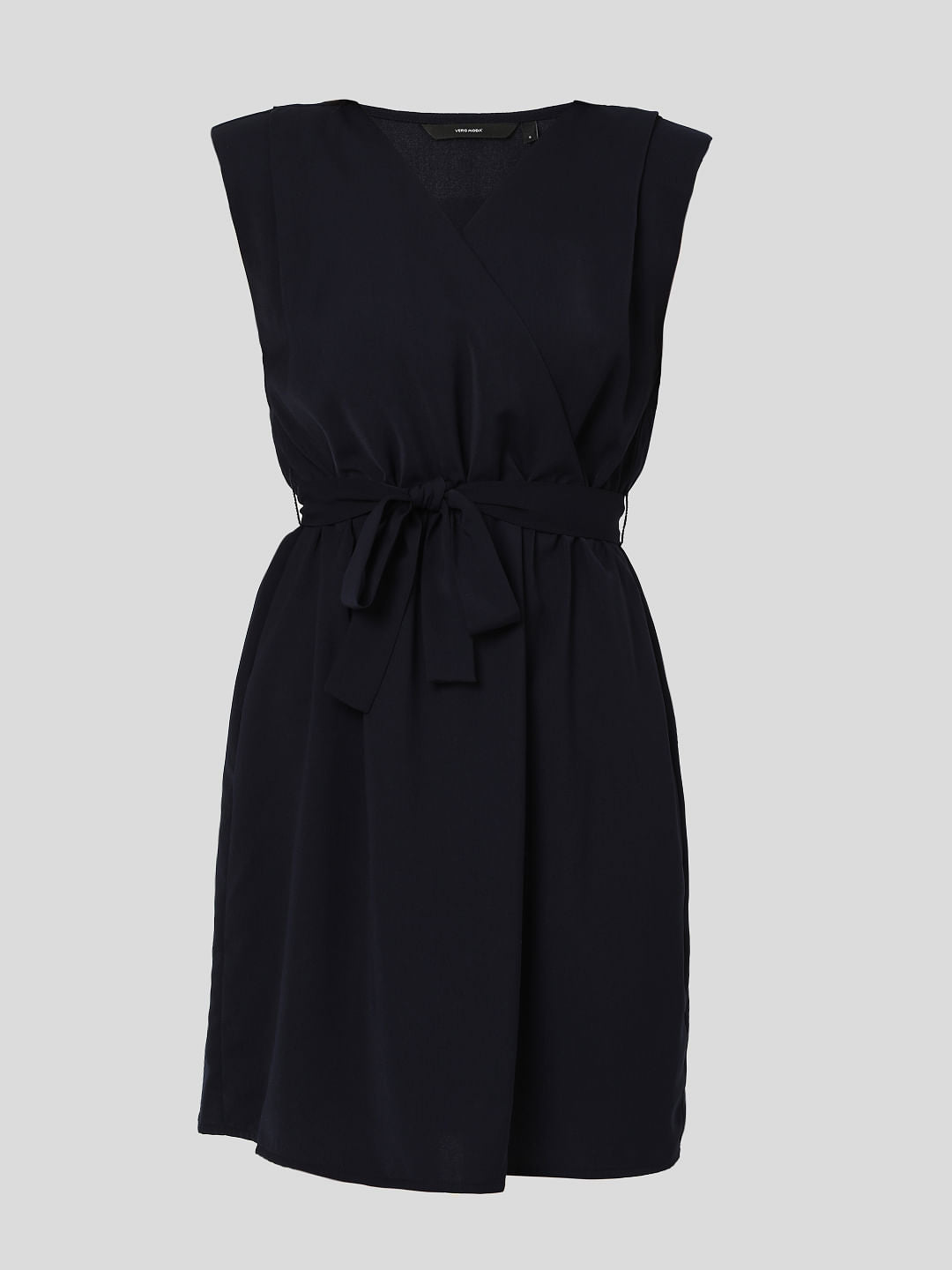 Navy Blue Wrap Dress