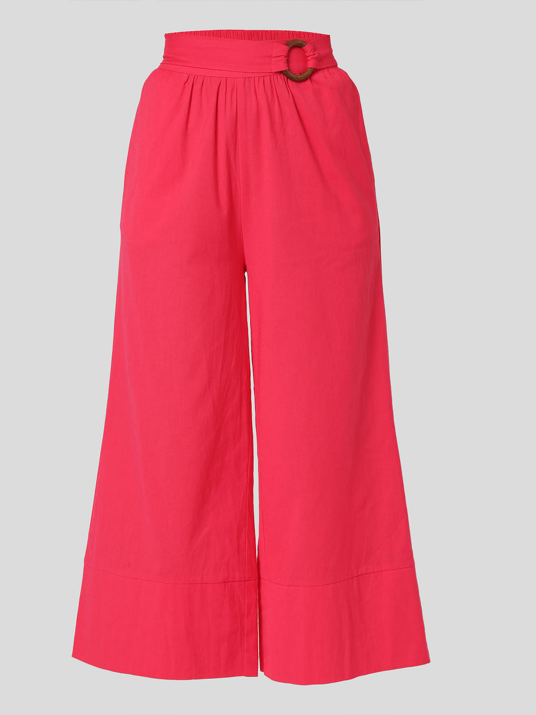 Pink High Rise Flared Co-Ord Set Pants