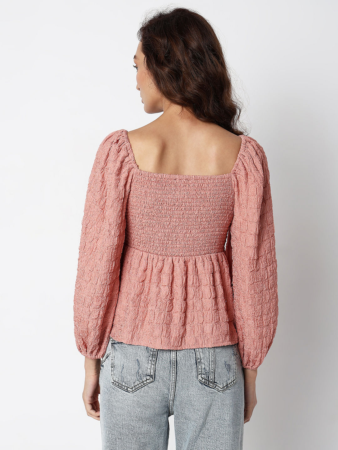 Pink Textured Top