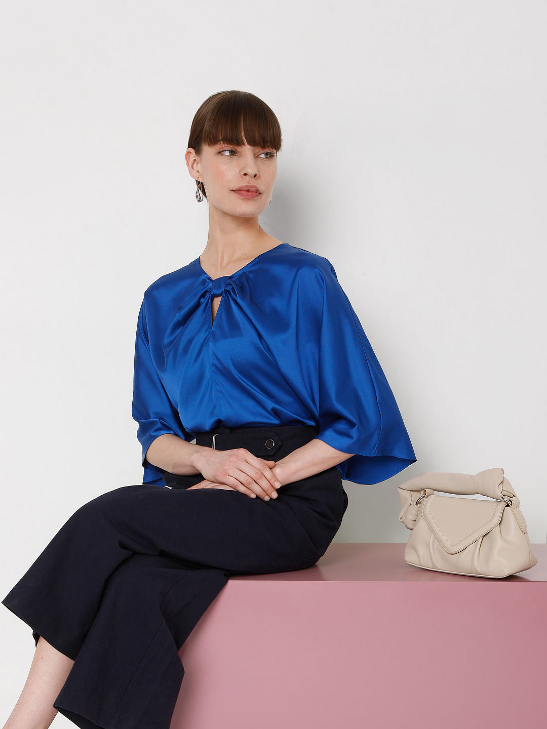 Blue Plain Coloured Top