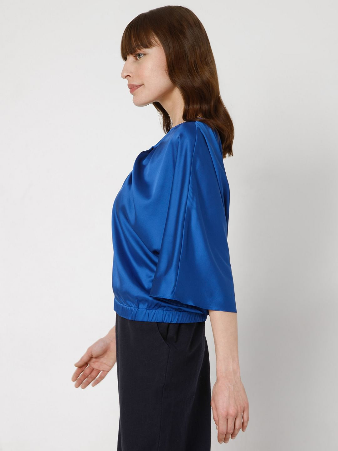 Blue Plain Coloured Top