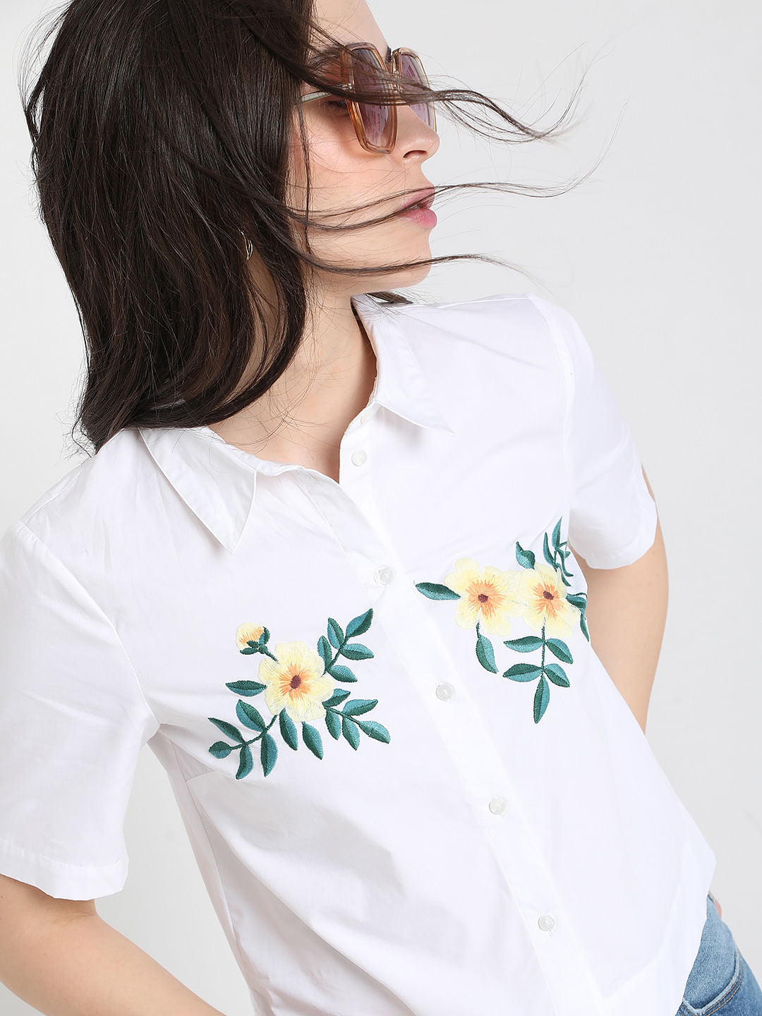 White Embroidered Shirt