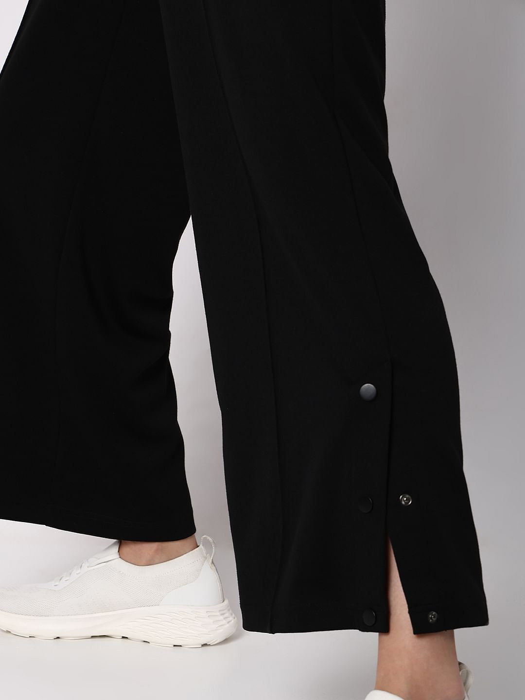 Black High Rise Wide Leg Pants