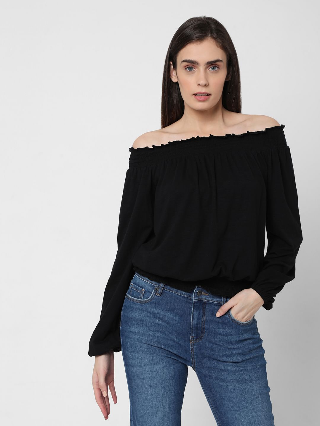 Black Off Shoulder Top