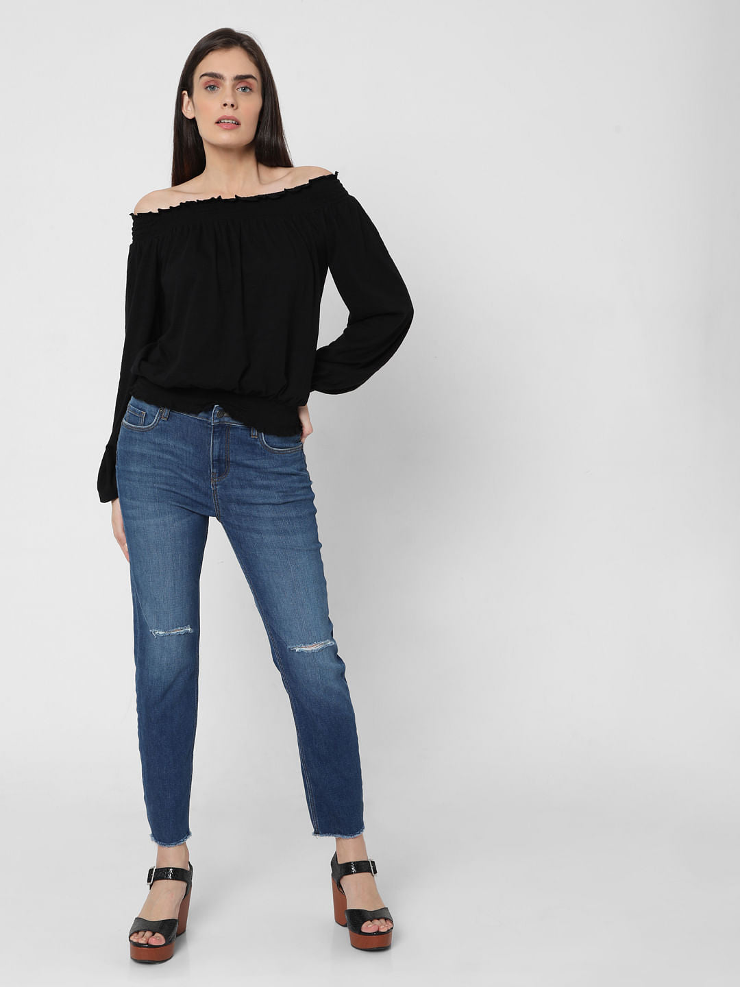 Black Off Shoulder Top