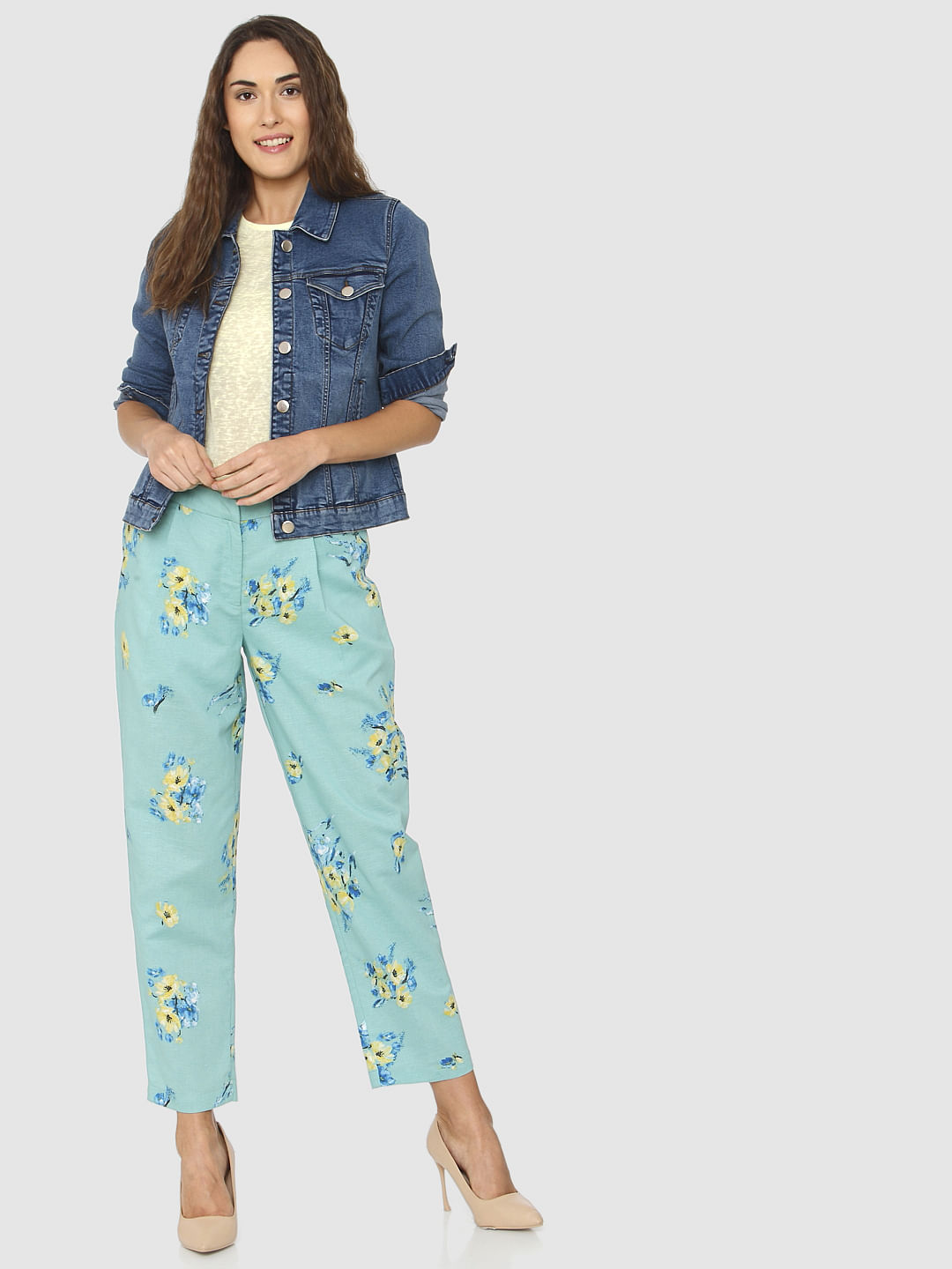 Blue Denim Biker Jacket