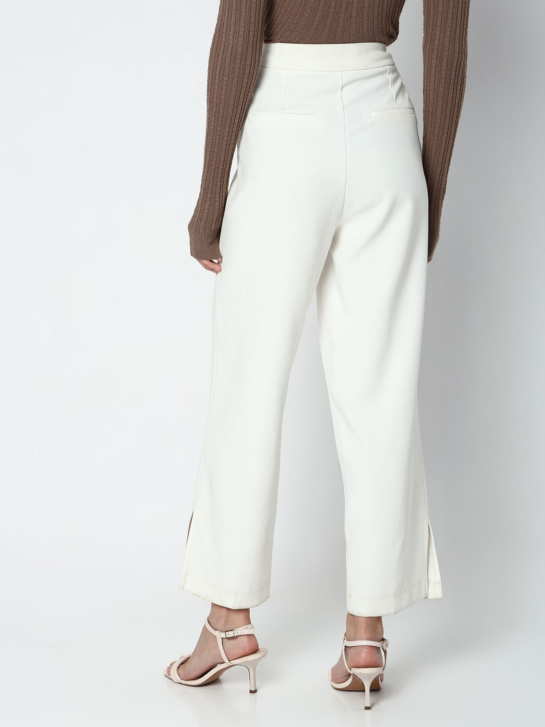 White High Rise Pants