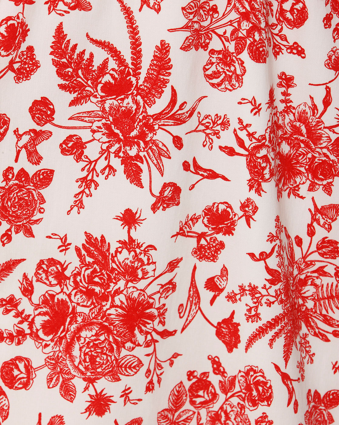 White All Over Floral Print Cape Detail Fit & Flare Dress