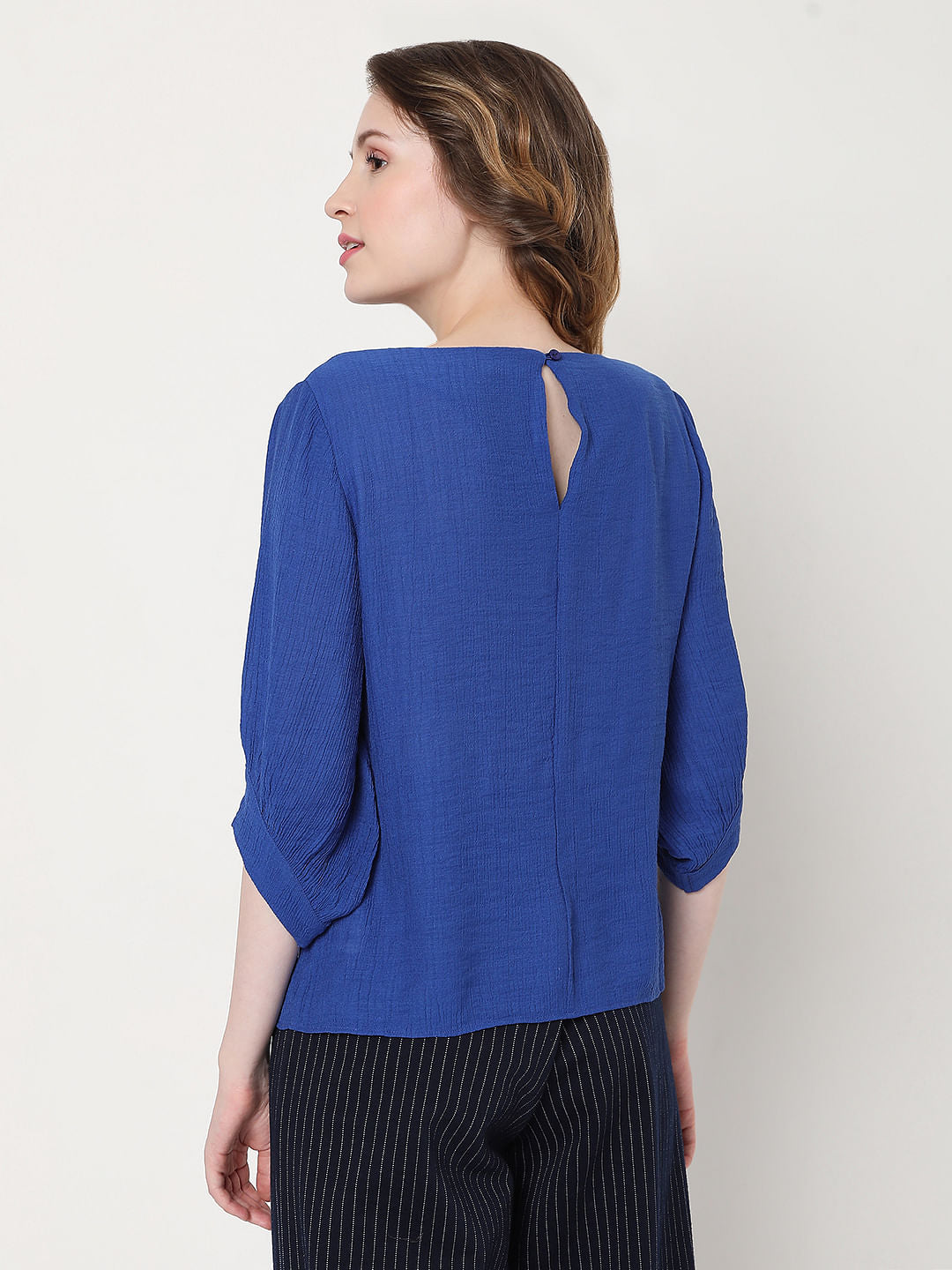 Blue Textured Top