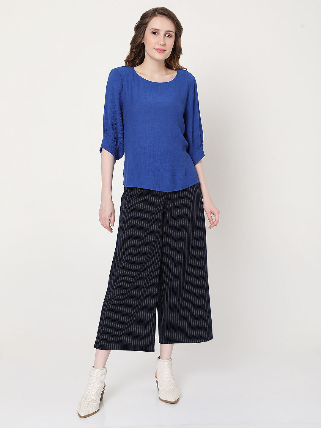 Blue Textured Top
