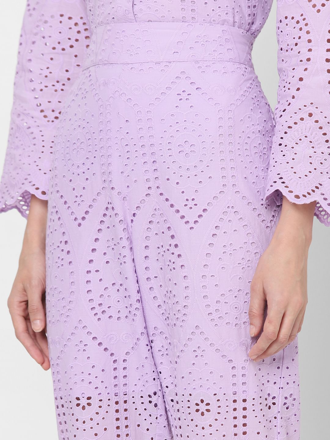 Lilac High Rise Co-Ord Set Pants