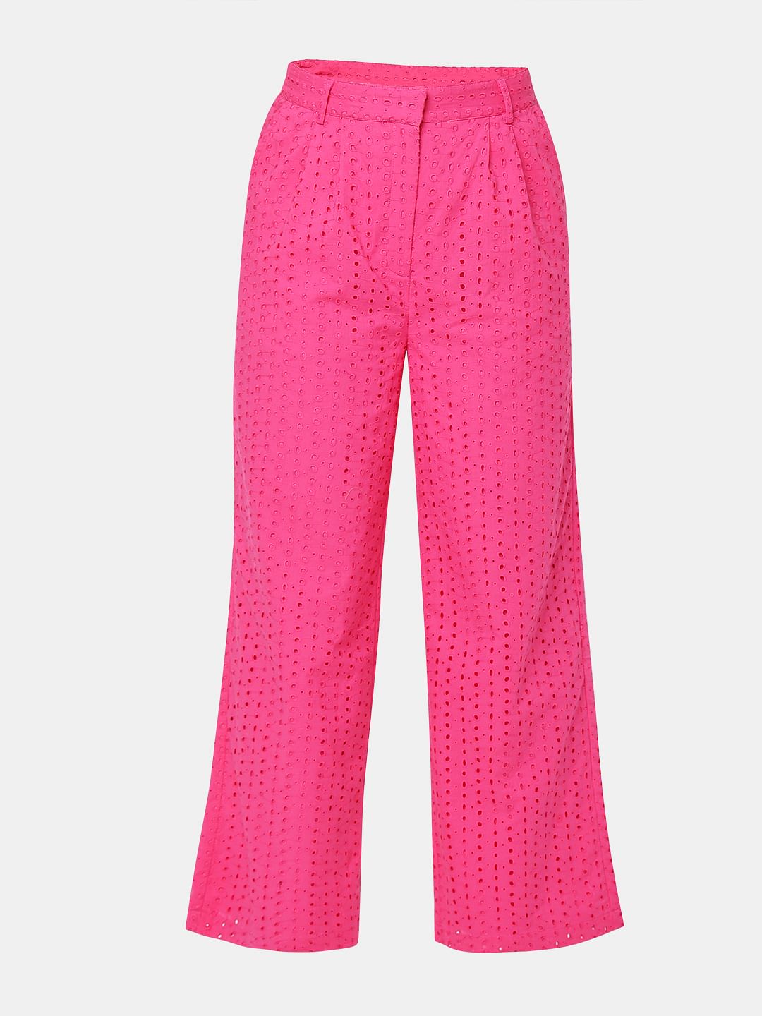 Pink High Rise Co-Ord Set Pants