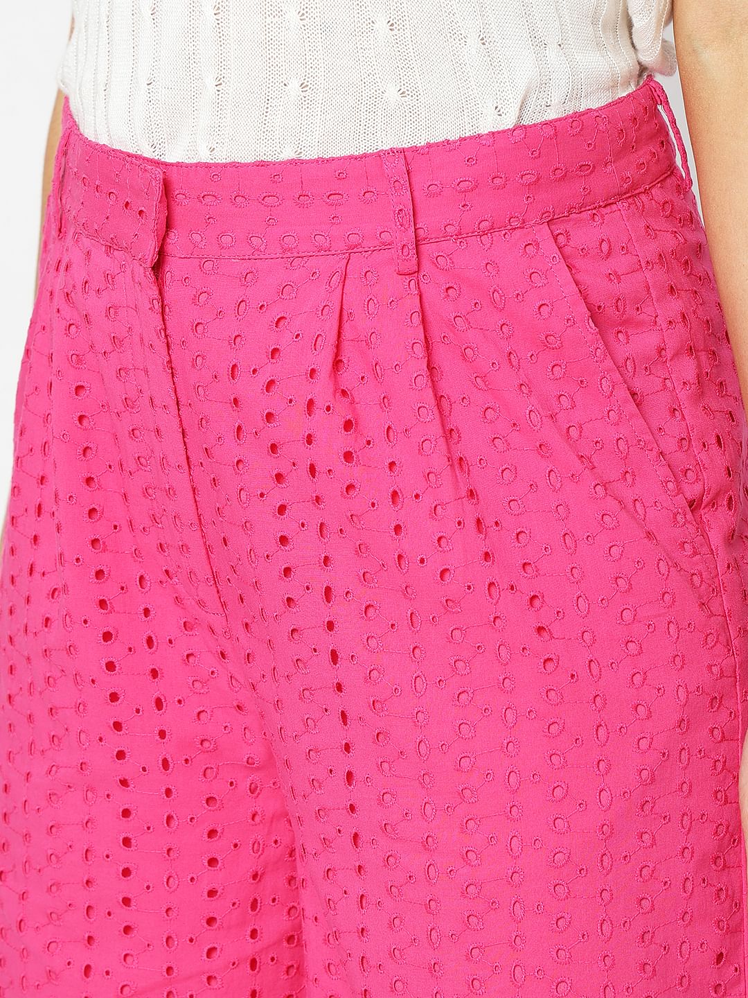 Pink High Rise Co-Ord Set Pants