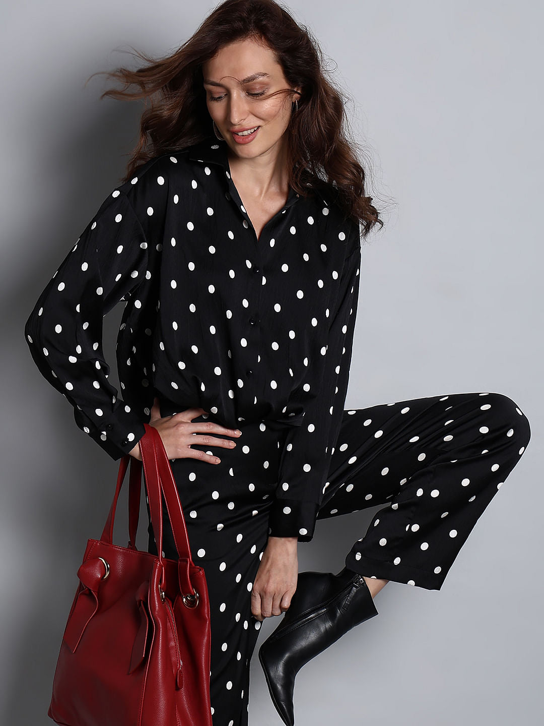 Black Polka Dot Shirt
