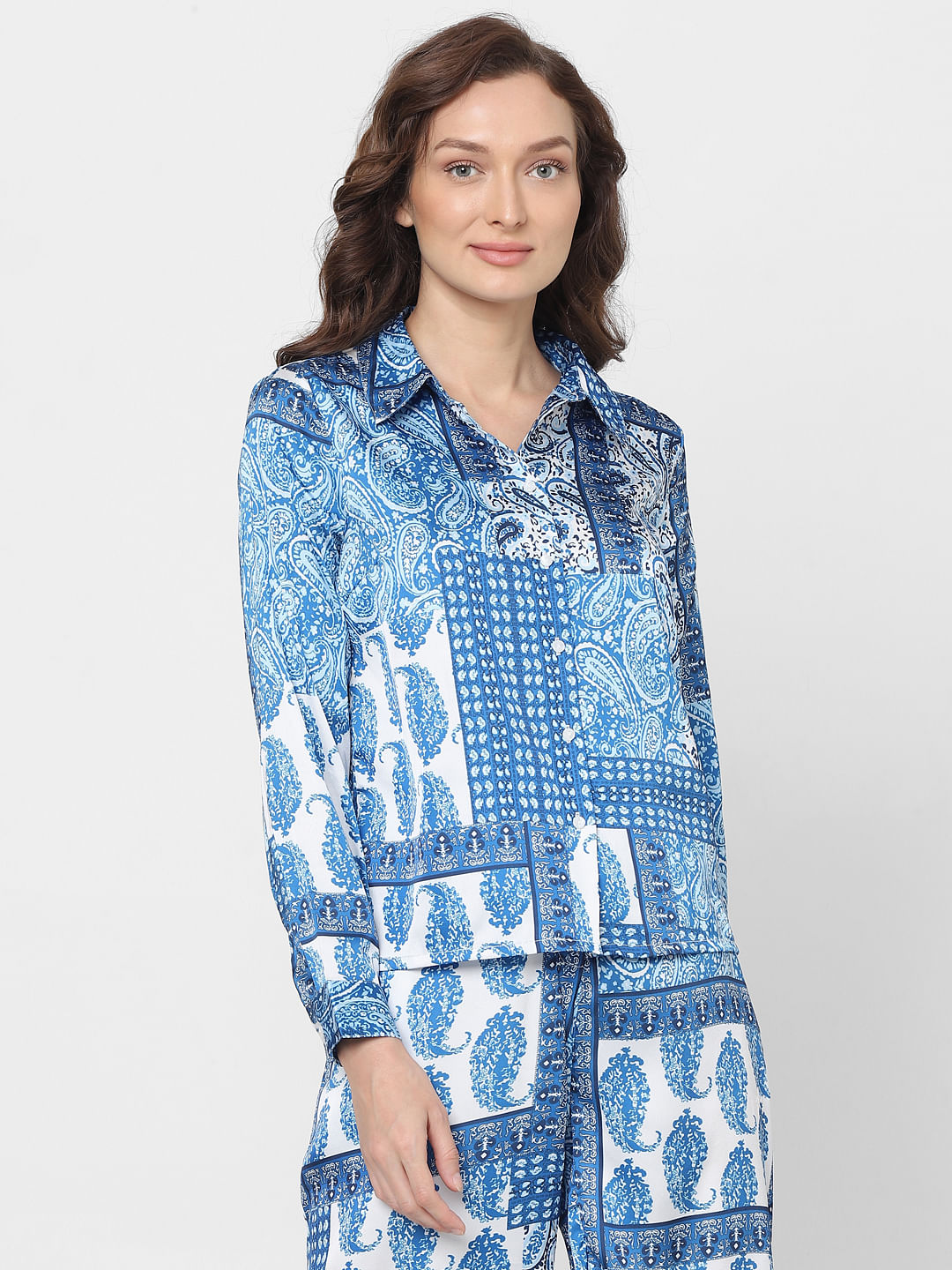 Blue All Over Printed Shirt