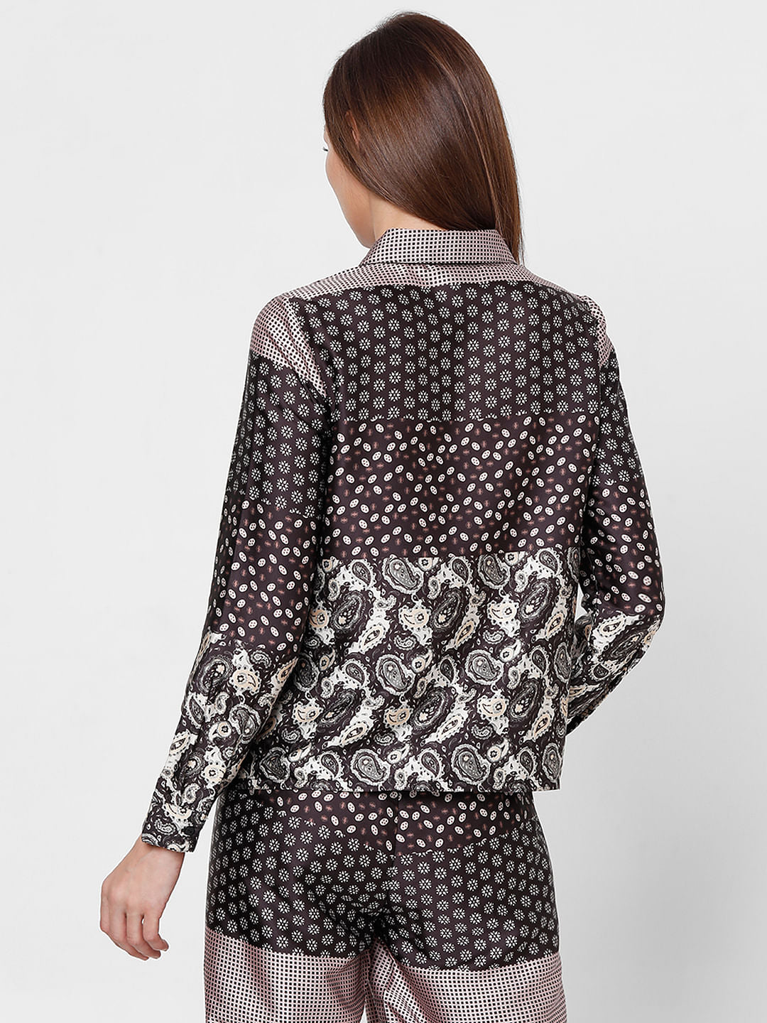 Dark Brown All Over Printed Shirt