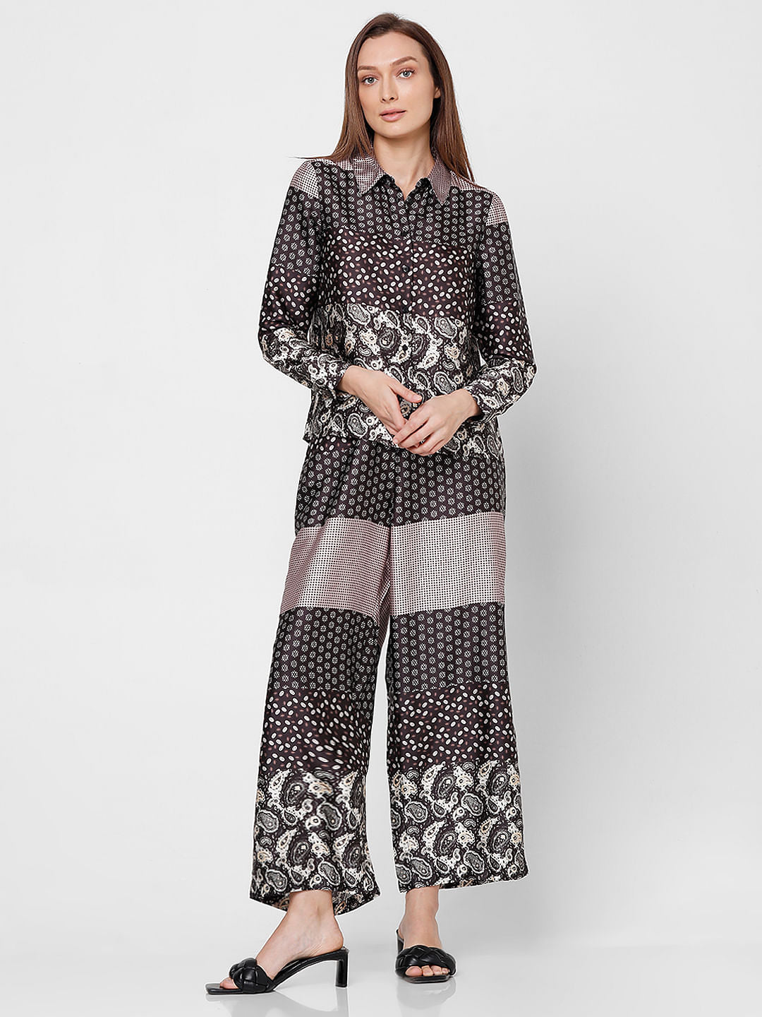 Dark Brown All Over Printed Shirt