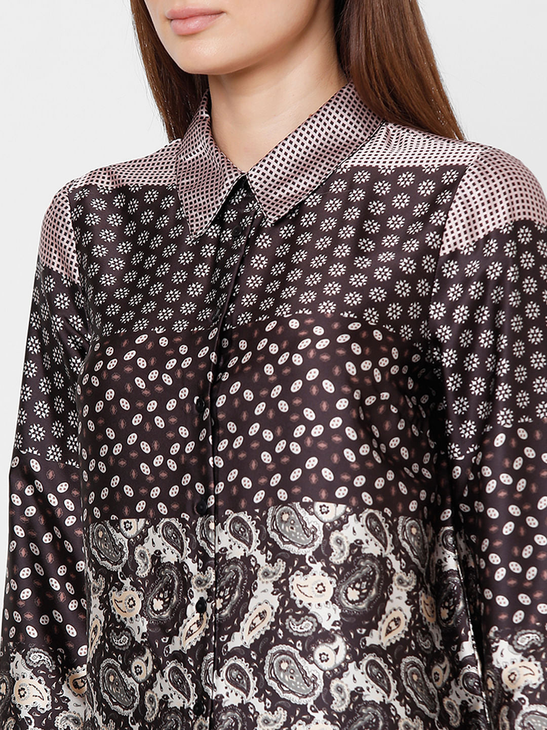 Dark Brown All Over Printed Shirt