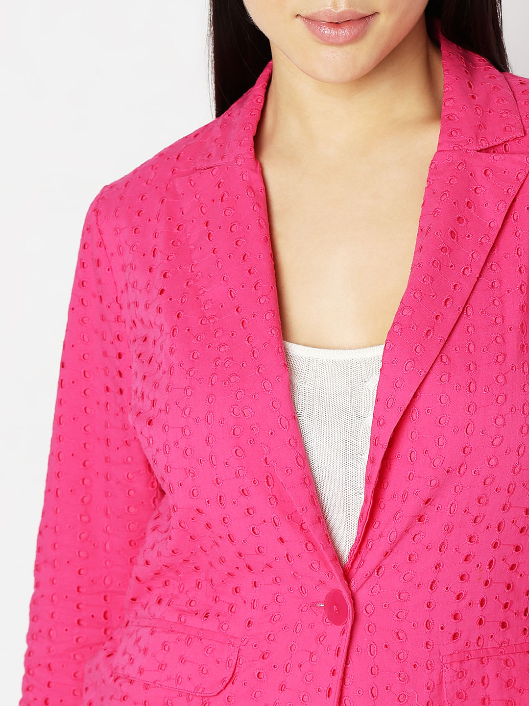Pink Cut-Out Co-Ord Set Blazer
