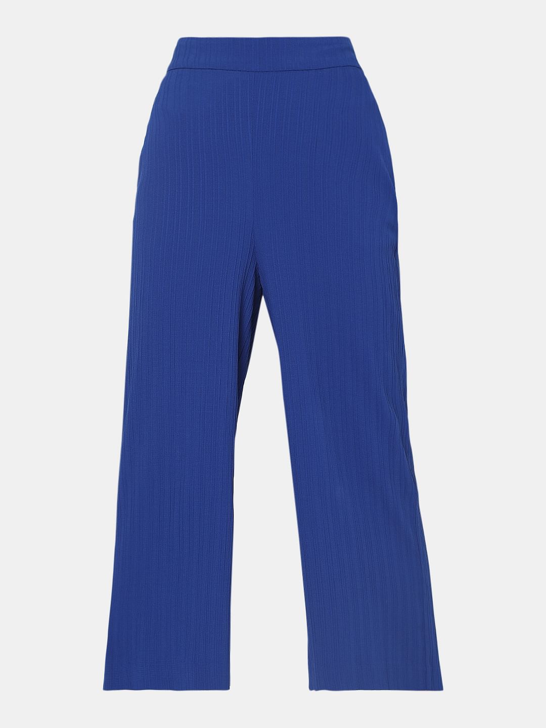 Blue High Rise Co-Ord Set Pants