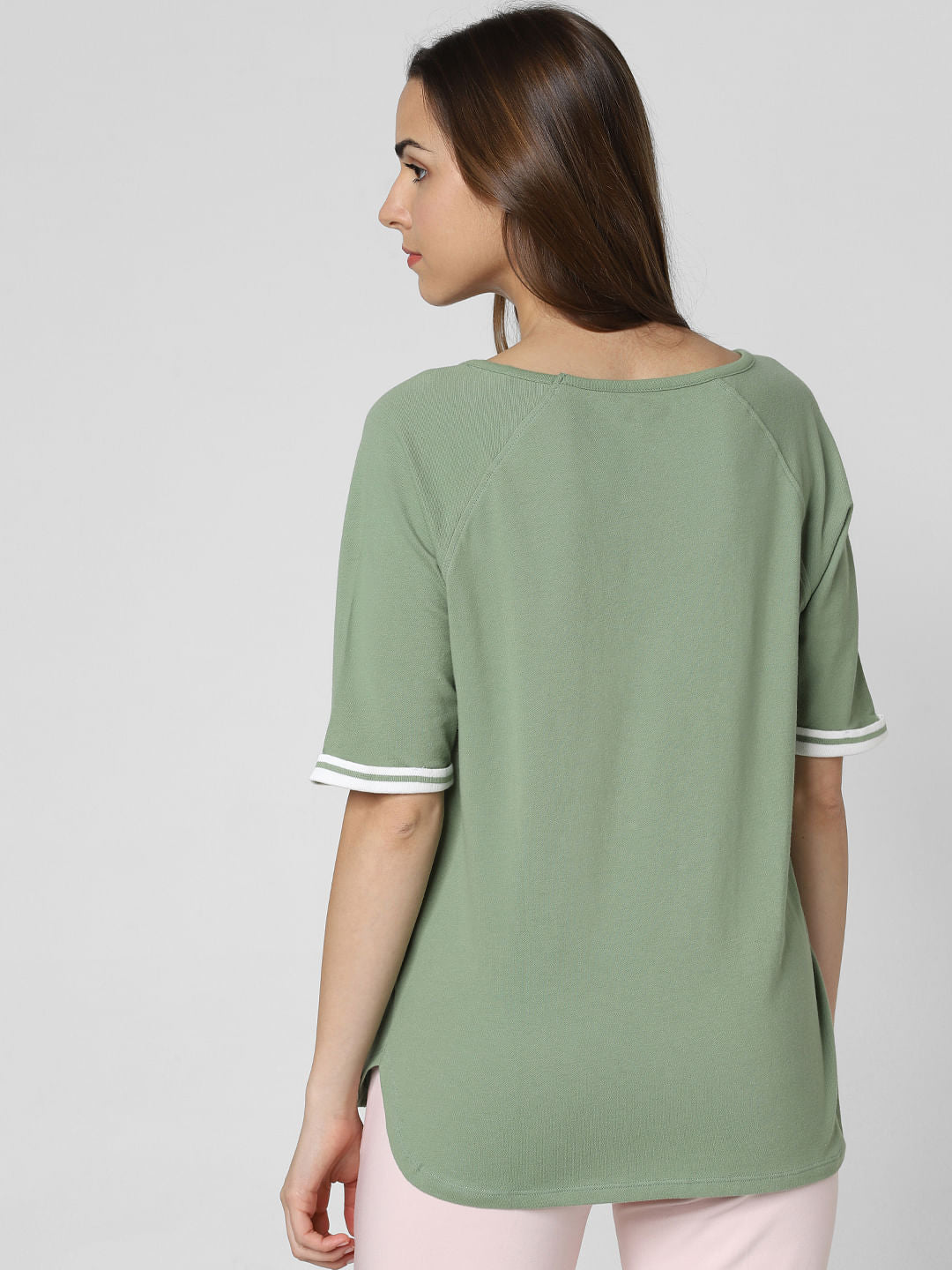 Green Stay Strong Print T-Shirt