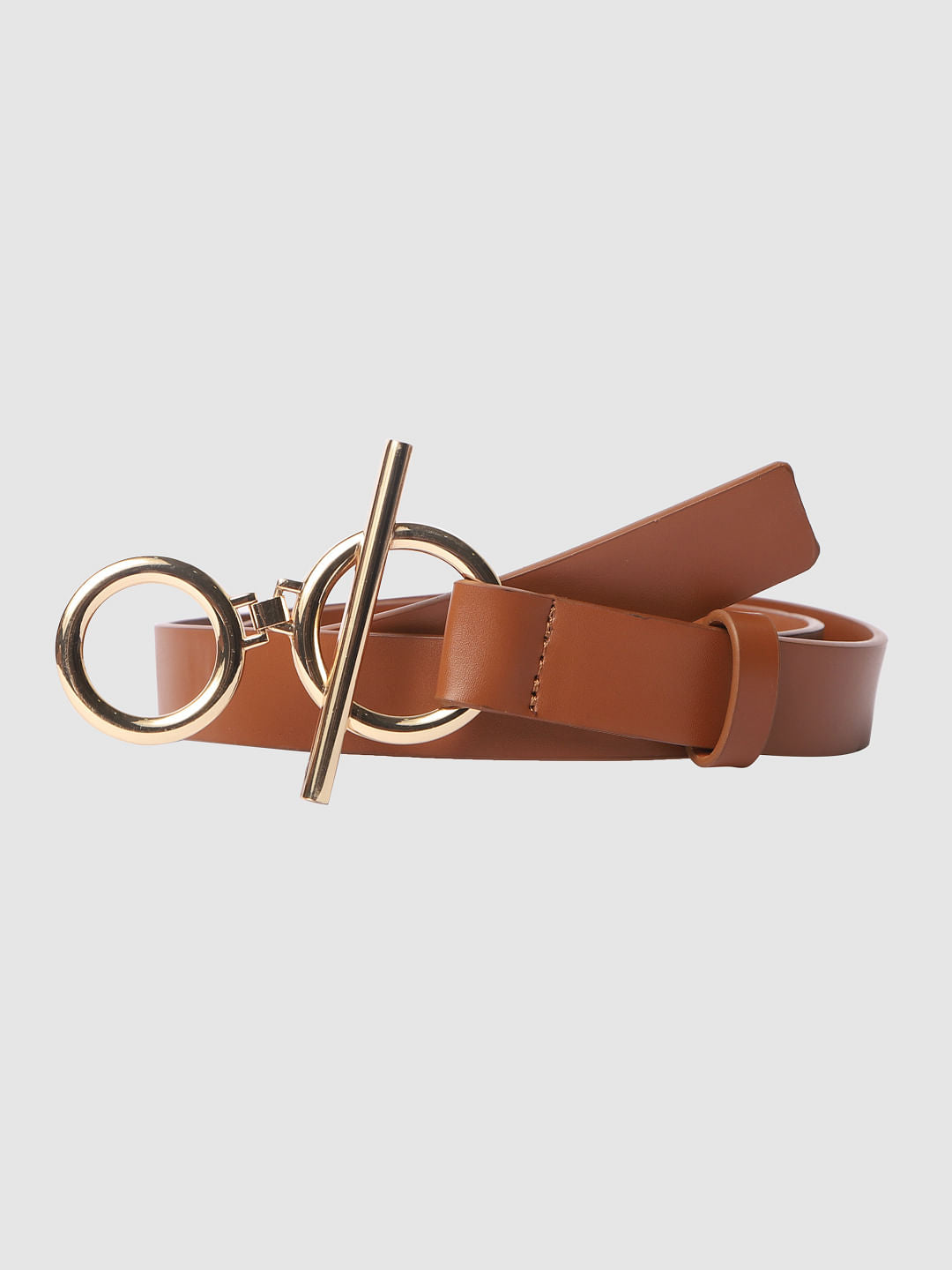 Brown Golden Buckle Belt