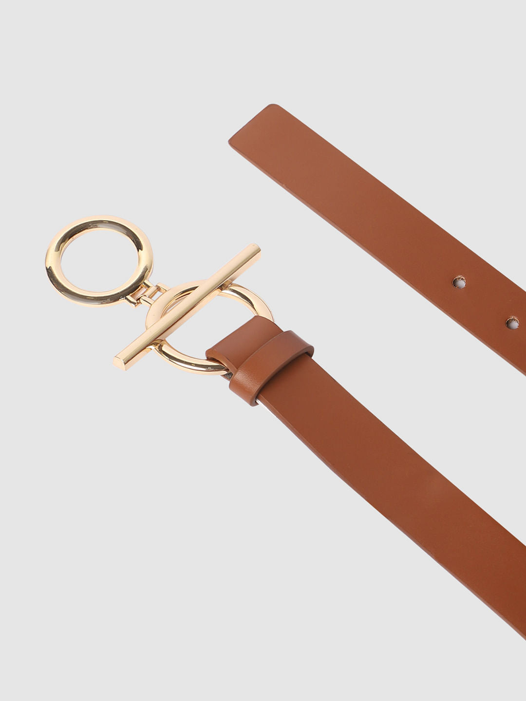 Brown Golden Buckle Belt