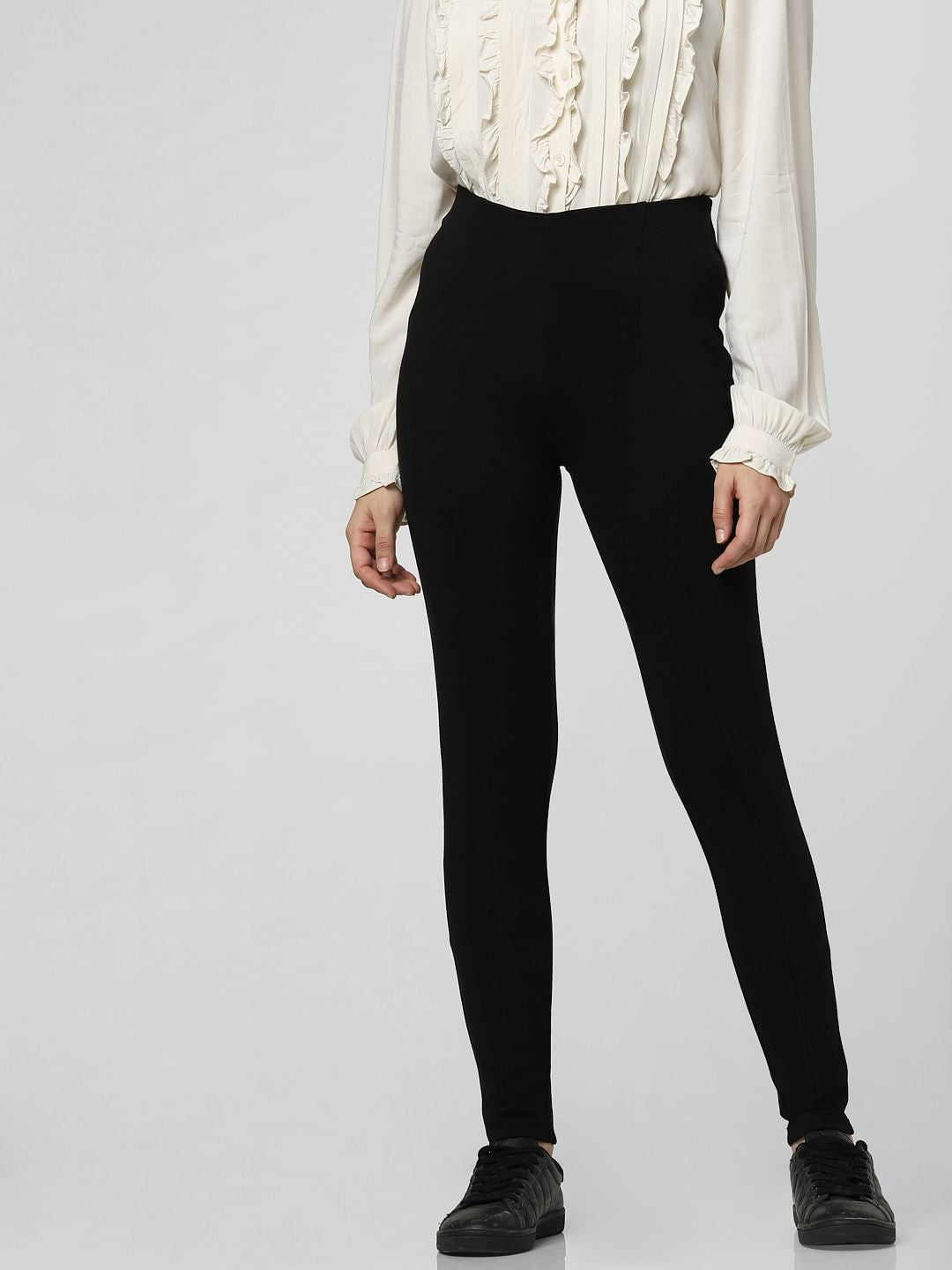 Black High Rise Skinny Fit Leggings