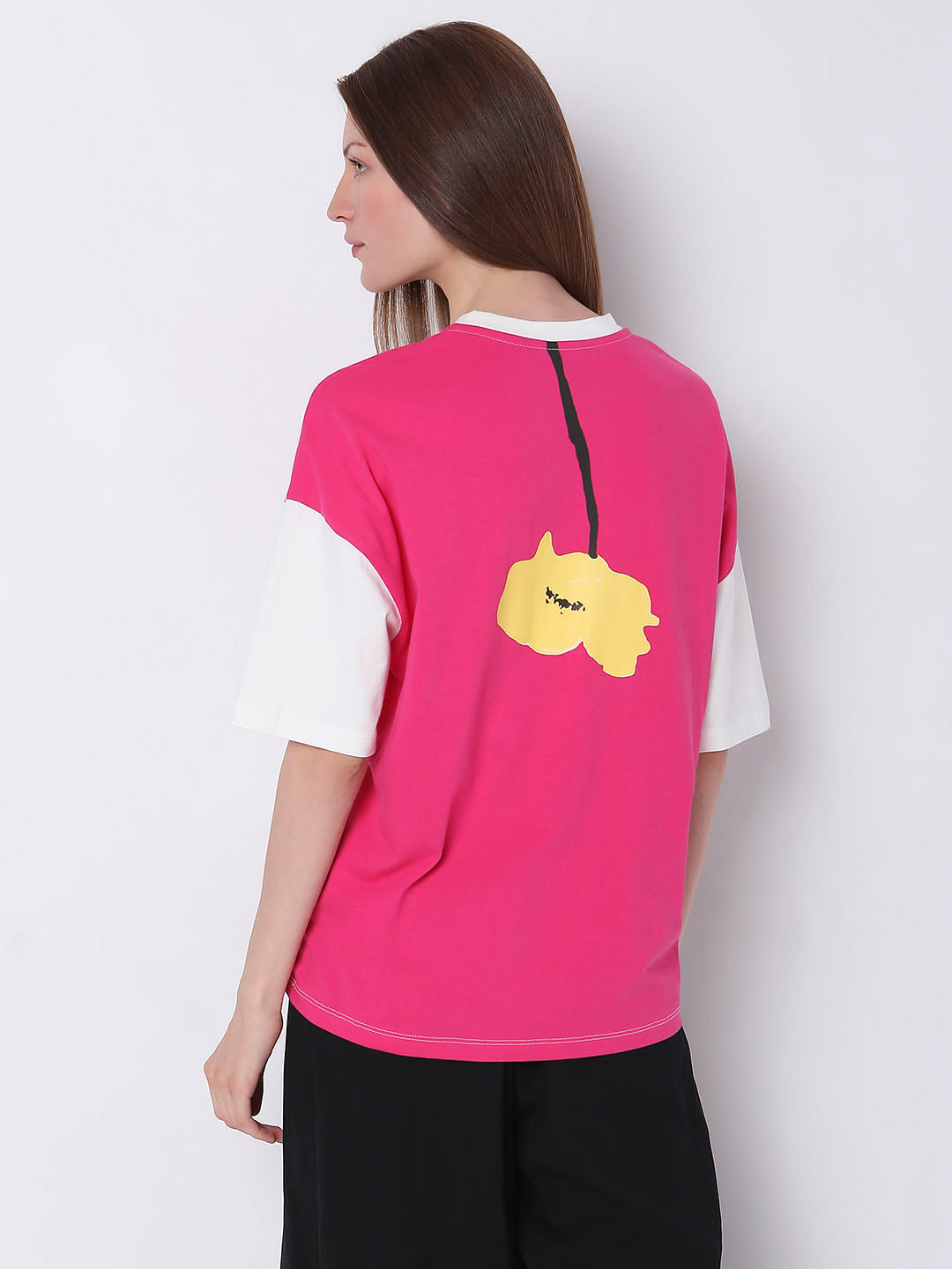 White Typographic Print T-Shirt