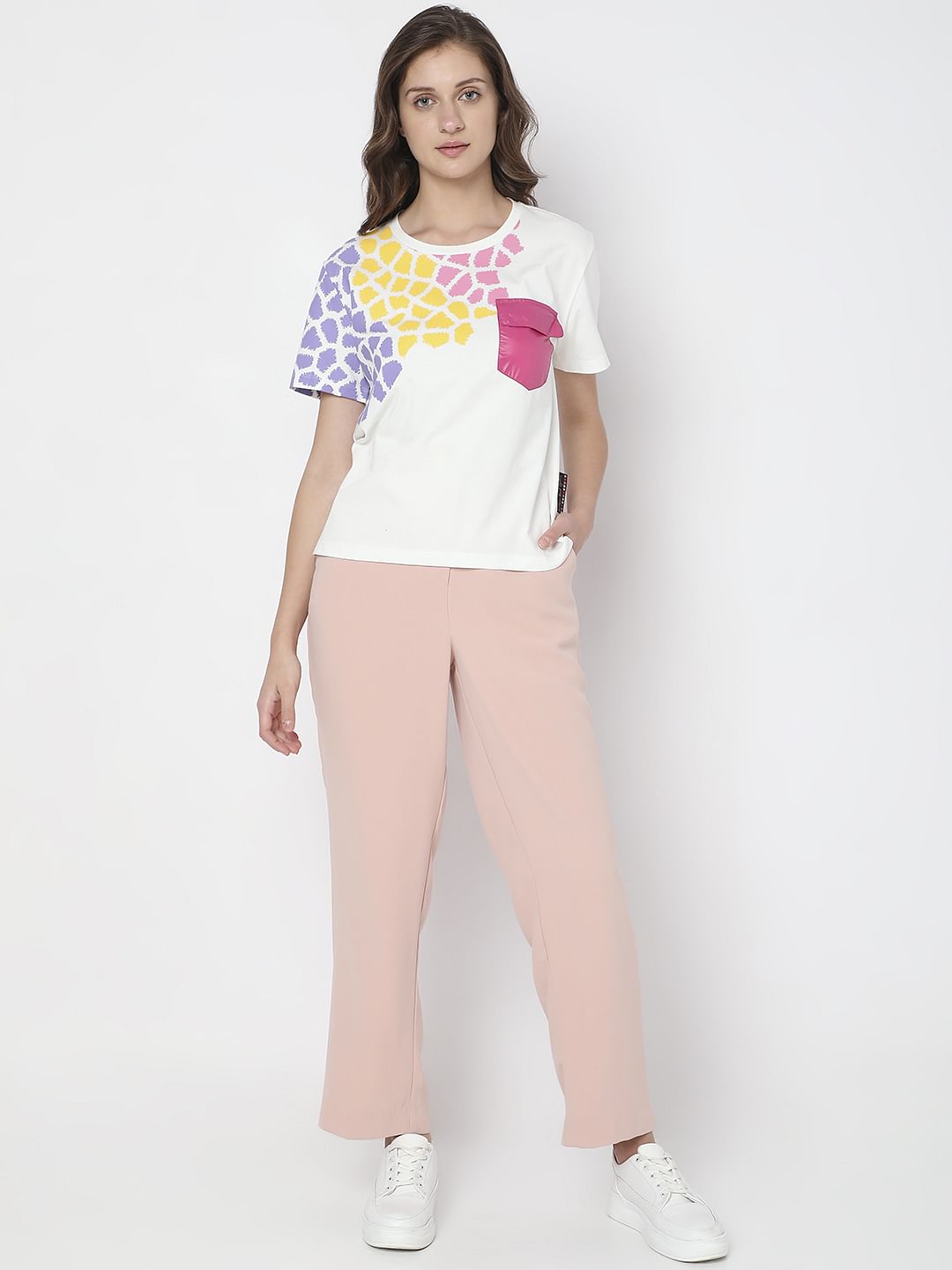 White Printed T-Shirt