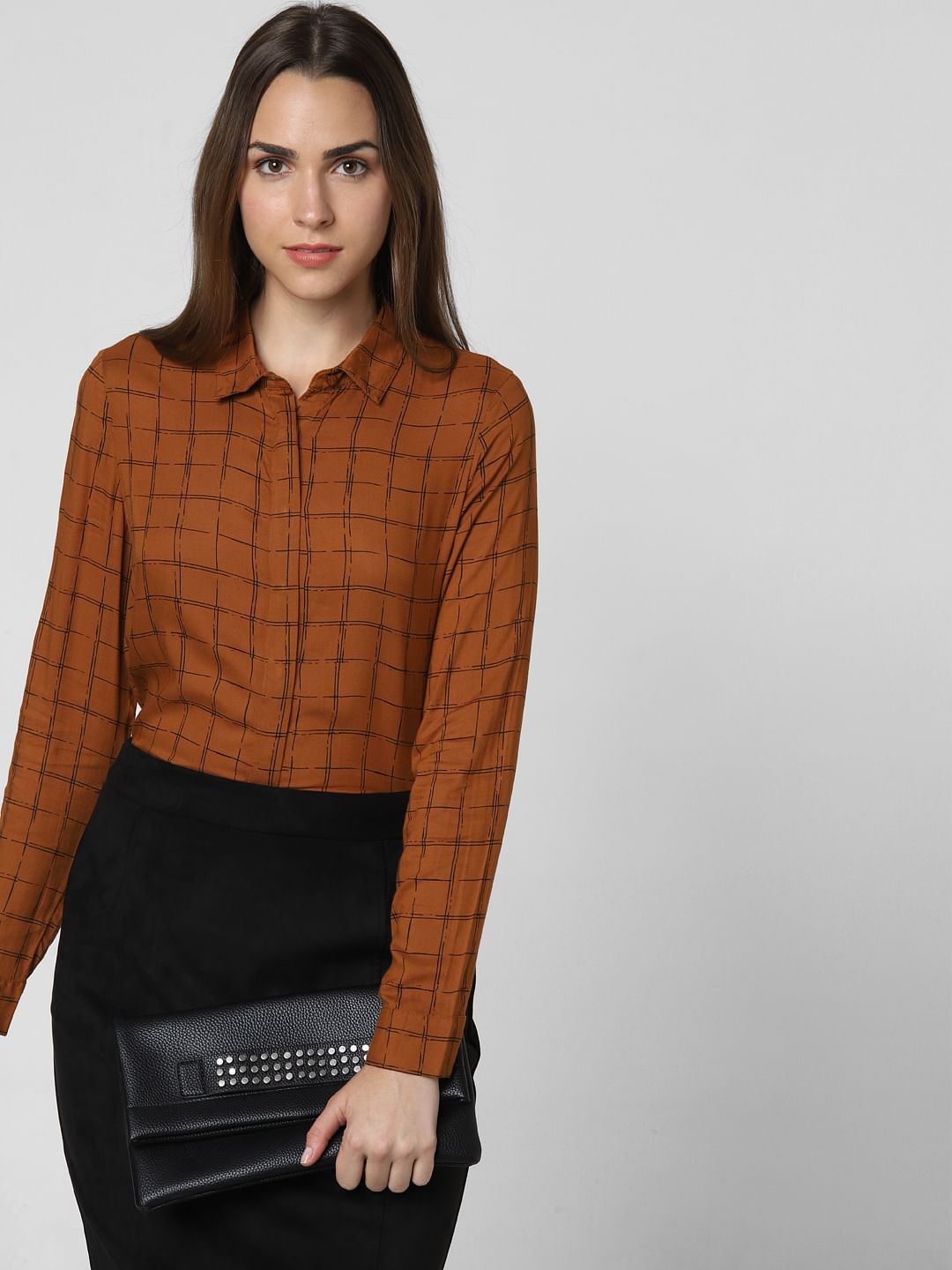 Brown Check Shirt