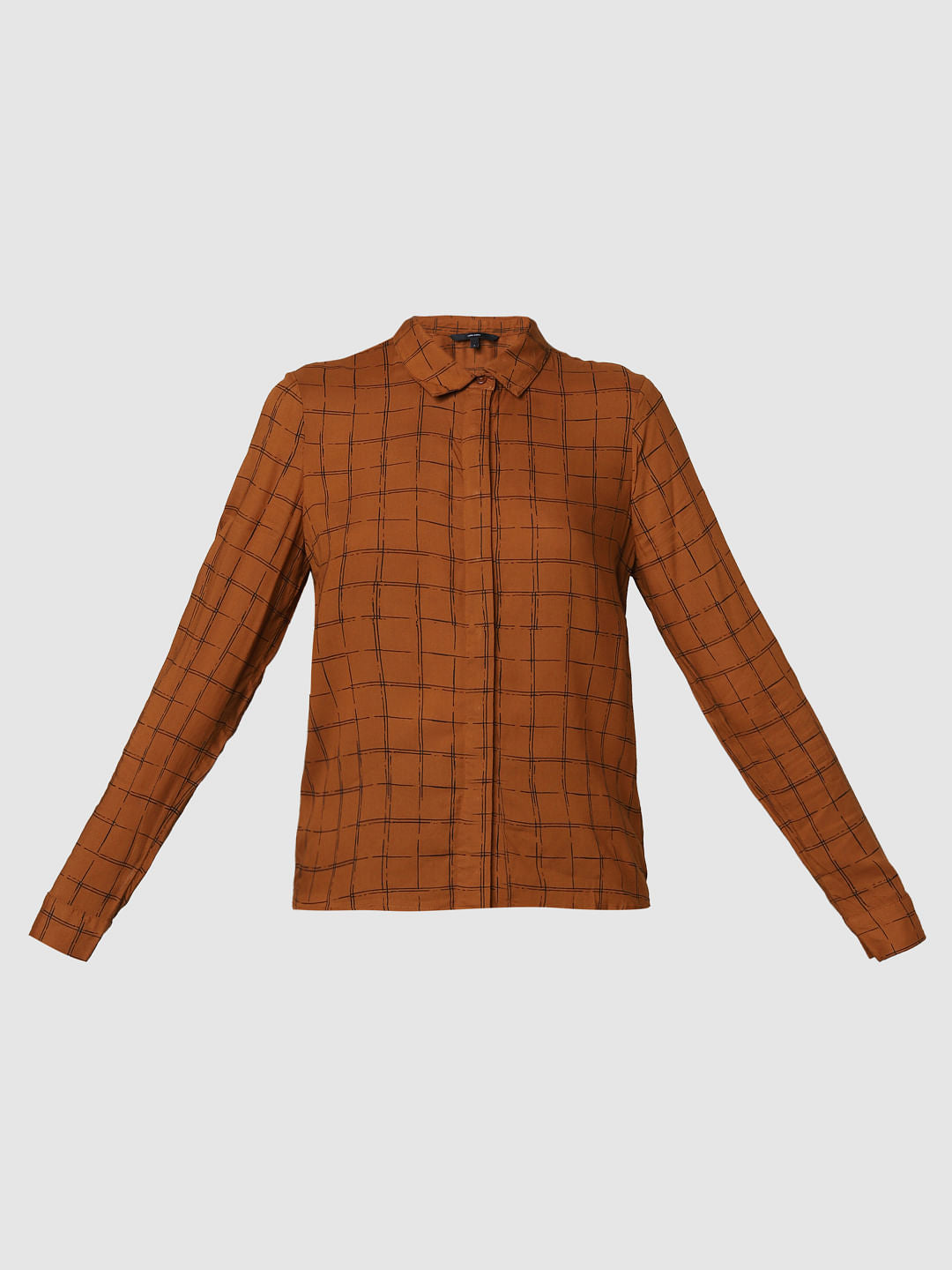 Brown Check Shirt