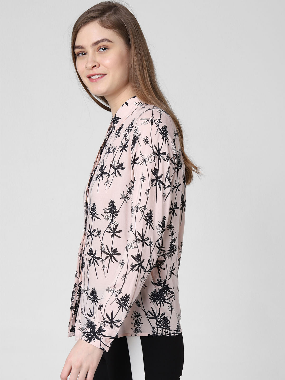 Pink Floral Print Shirt