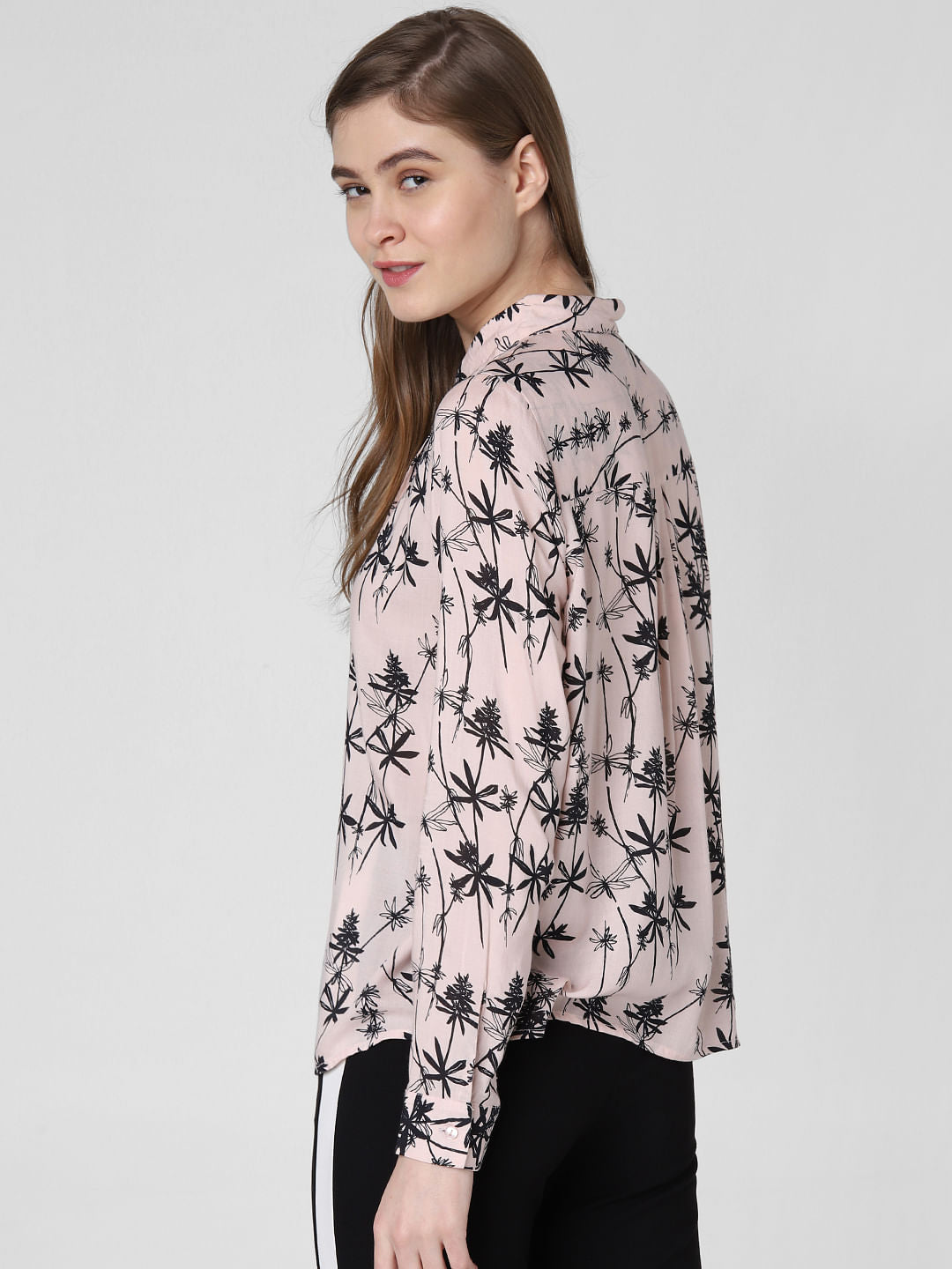 Pink Floral Print Shirt