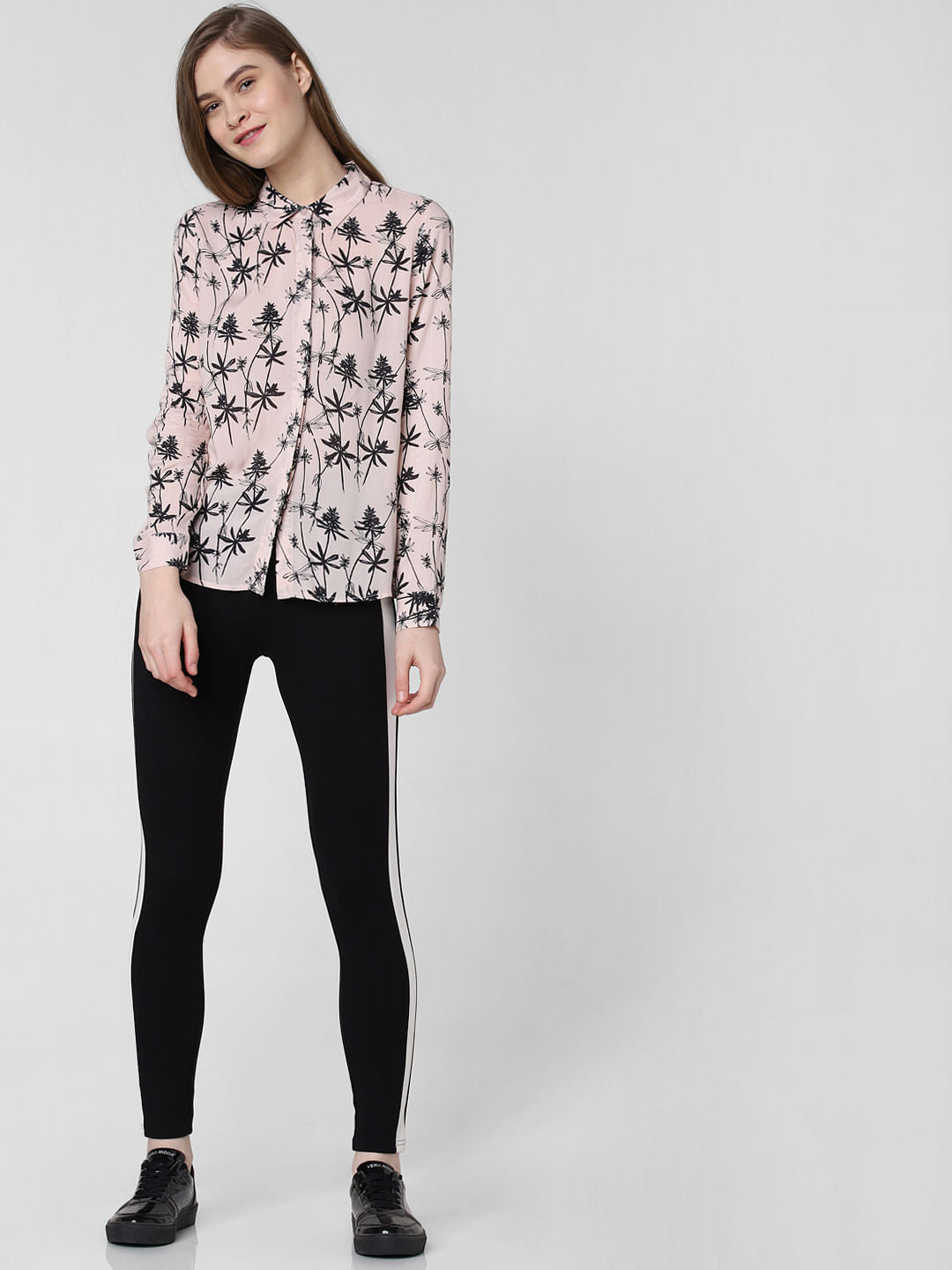 Pink Floral Print Shirt