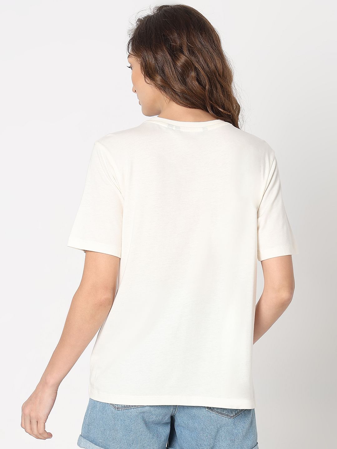 White Chic Text Print T-Shirt